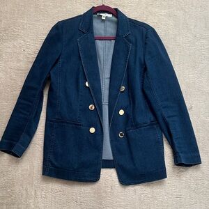 Anne Klein Dark Blue Denim Jacket